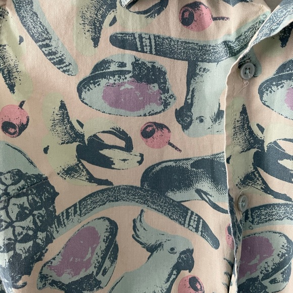 Tropical print tie up crop top - Picture 4 of 4